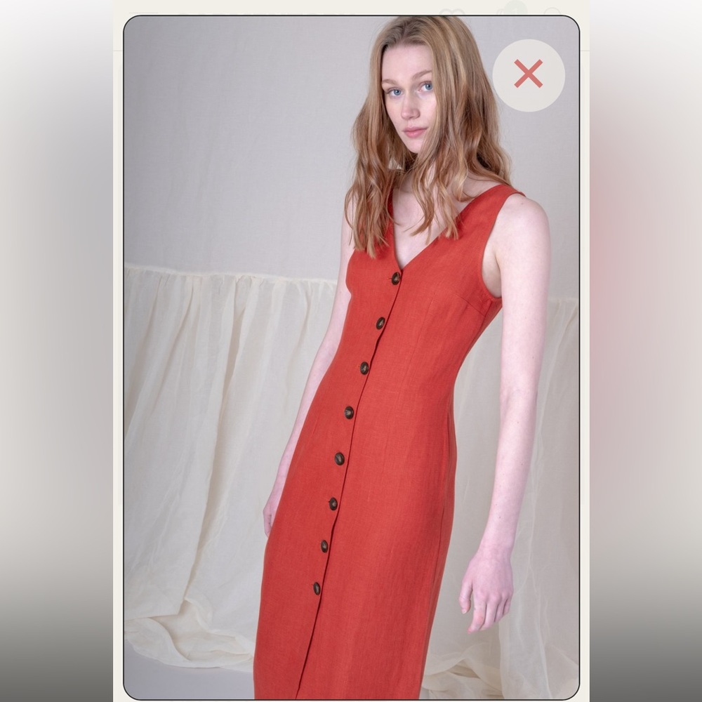 Paloma Wool Alberti Button Front Dress Size 36